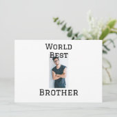 世界で最高の兄貴 + 名前テキストスポーツテキストシンプル 招待状 (スタンド正面)