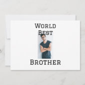 世界で最高の兄貴 + 名前テキストスポーツテキストシンプル 招待状 (裏面)