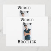 世界で最高の兄貴 + 名前テキストスポーツテキストシンプル 招待状 (正面/裏面)