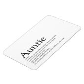 世界で最高の叔母/おば/ティアの定義 マグネット (左側)