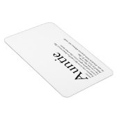 世界で最高の叔母/おば/ティアの定義 マグネット (右側)