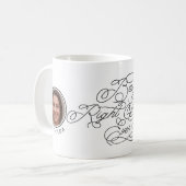 世界で最高の右スワイプ！ カスタム写真＆名前 コーヒーマグカップ (正面左)