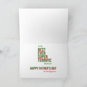 世界で最高の夫へイエスと言った父親の日 カード (内部)