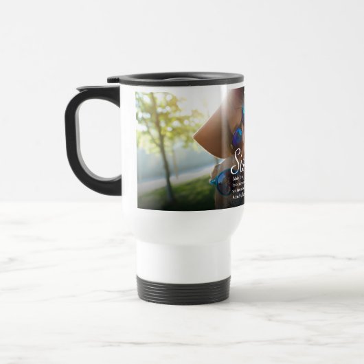 世界で最高の姉妹の定義スクリプト写真 トラベルマグ (左)