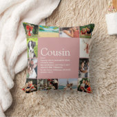 世界で最高の従妹の定義 12 写真 ピンク クッション (ブランケット)