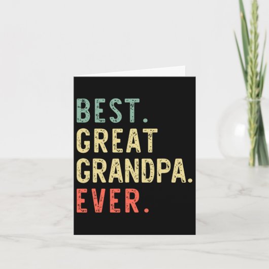 世界で最高の曾祖父 面白い レトロ ビンテージ カード (正面)