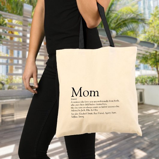世界で最高の母の定義 トートバッグ