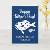 世界で最高の漁師パパへ、父の日のカード カード (黄色い花)