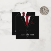 世界で最高の父の日カード - 最高のDAD - ノートカード (正面/裏面インサイチュ)