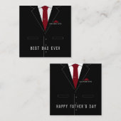 世界で最高の父の日カード - 最高のDAD - ノートカード (正面/裏面)