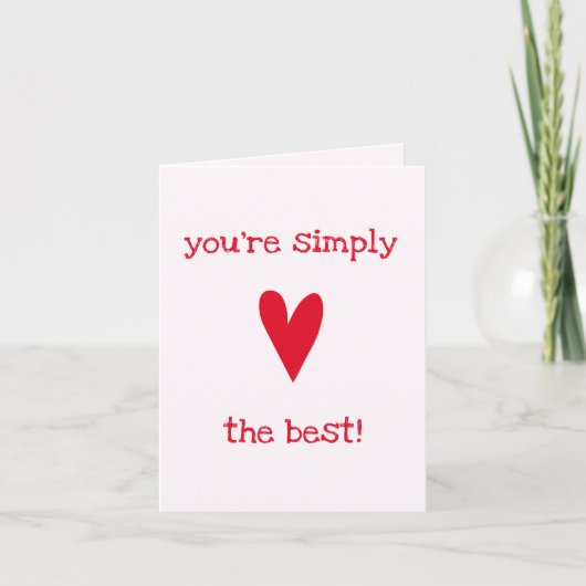 世界で最高の父親! | 赤いハート 父の日のカード カード (正面)