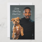世界で最高の犬のお父さんへ オーダーメイド写真 フラットカード (正面)