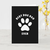 世界で最高の犬パパ オーダーメイド テキスト 名入れ カード (黄色い花)