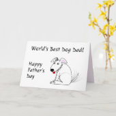 世界で最高の犬パパ 誕生日おめでとう カード (黄色い花)