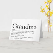 世界で最高の祖母の定義 カード (黄色い花)