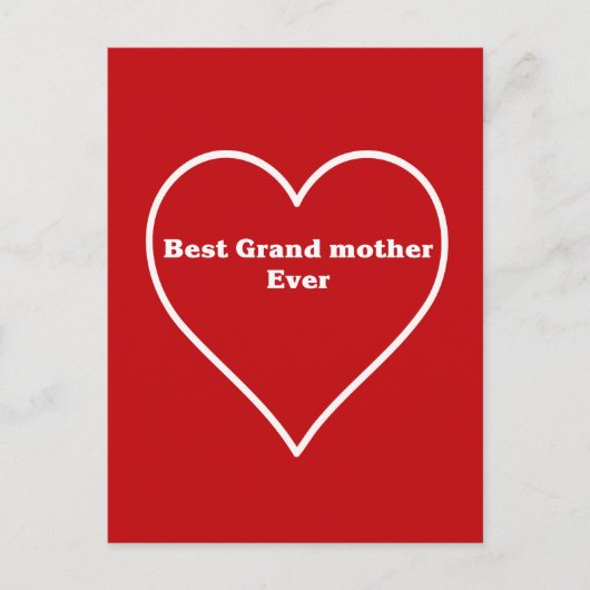 世界で最高の祖母 ポストカード (正面)