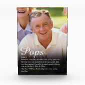 世界で最高の祖父、じいじ、パパの定義 フォトブロック (正面)