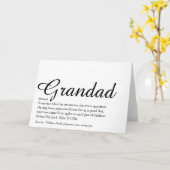 世界で最高の祖父、じいじ、定義スクリプト カード (黄色い花)