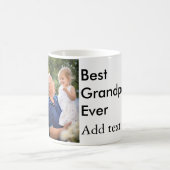世界で最高の祖父 フォト 名前 クラシック エレガント コーヒーマグカップ (中央)