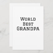 世界で最高の祖父 名前 テキスト スポーツ テキスト シンプル 招待状 (正面/裏面)