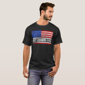 世界で最高の祖父 米国国旗 祖父の日のプレゼント Tシャツ (正面フル)