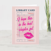 世界で最高の章をカスタマイズ かわいい 本好きな人のための図書館 ギフト カード (正面)