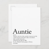 世界で最高の素敵な叔母/おばさん定義 ポストカード (正面/裏面)