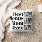 世界で最高の義理の母 母の日 3枚の写真のコラージュ クッション (ブランケット)