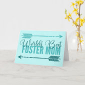 世界で最高の里親ママ かわいい母の日カスタム カード (黄色い花)