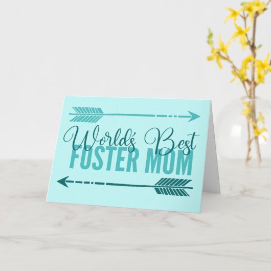 世界で最高の里親ママ かわいい母の日カスタム カード (黄色い花)