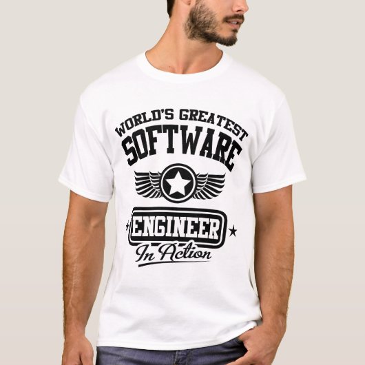 世界で行為のすばらしいソフトウェアエンジニア Tシャツ (正面)