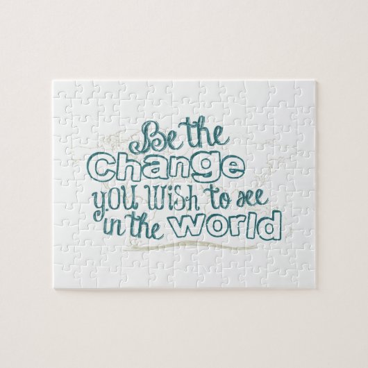 世界で見たいと思う変化 ジグソーパズル (横)