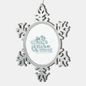 世界で見たいと思う変化 スノーフレークピューターオーナメント (右)