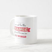 世界で見たい変化である コーヒーマグカップ (正面左)