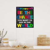 世界で見たい変化である ポスター (キッチン)