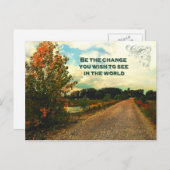 世界で見たい変化である ポストカード (正面/裏面)
