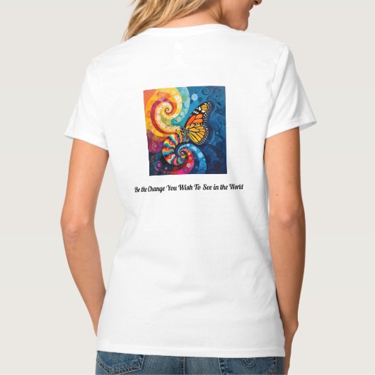 世界で見たい変化である Tシャツ (裏面)