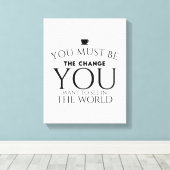 世界で見たい変化 キャンバスプリント (インサイチュ (ウッドフロア))