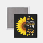 世界で見たい変化 マグネット (正面/裏面)