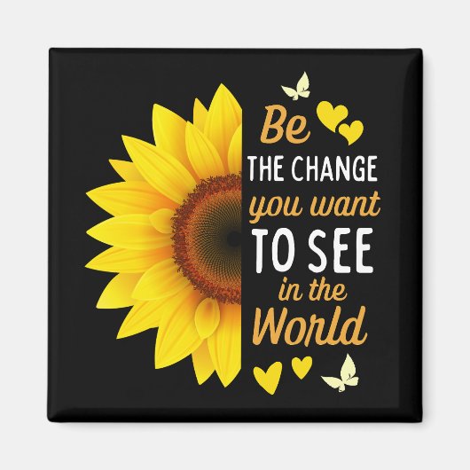 世界で見たい変化 マグネット (正面)