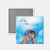 世界で見たい変化 マグネット (正面/裏面)