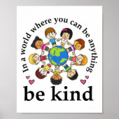 世界で親切な子供たち地球の優しい日T ポスター (正面)