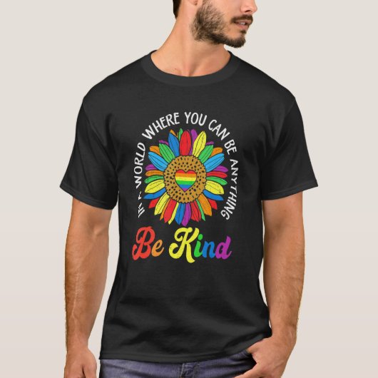 世界で親切なLgbtqゲイプライドLgbtのリーンブ Tシャツ (正面)