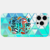 世界で願う変化を起こそう Case-Mate iPhoneケース (裏面 (横))