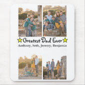 世界で１つだけの写真４枚　最高の父の日　お父さんへ マウスパッド (正面)