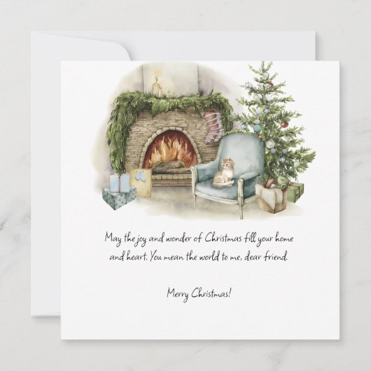 世界で１番の友達へのクリスマスカード ベストフレンド ベスティー 招待状 (裏面)