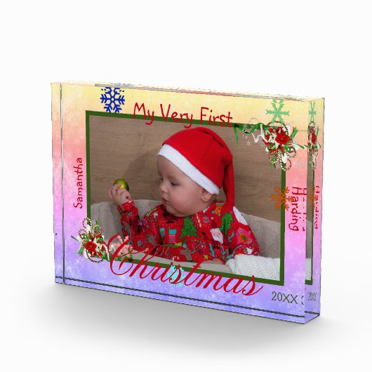 世界で1つだけのクリスマスベイビー - あなただけの特別なデザイン フォトブロック (右)