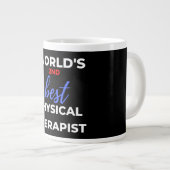 世界で2番目の物理最高の的セラピスト ジャンボコーヒーマグカップ (正面右)