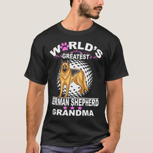 世界で3番目に偉大なジャーマンシェパードの祖母 Tシャツ (正面)