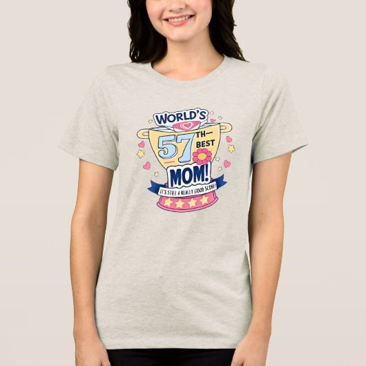 世界で57番目に偉大な母 トライブレンドＴシャツ (正面)